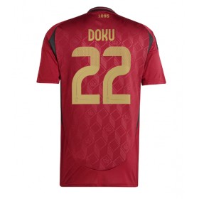 Belgien Jeremy Doku #22 Heimtrikot EM 2024 Kurzarm